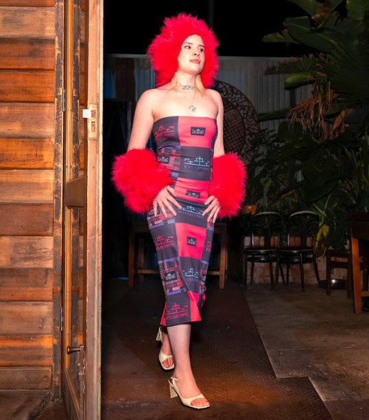 Cyber Pink Midi Dress